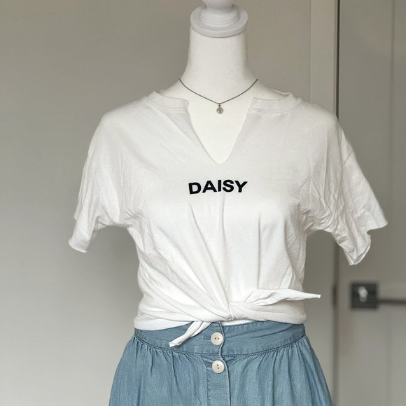 DAISY VACATION T-SHIRT Crop Top Size S - Picture 3 of 9